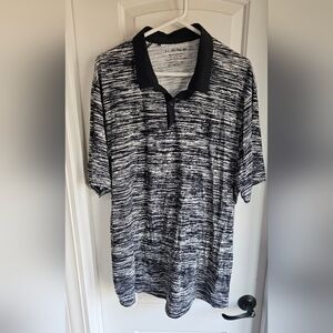 Under Armour Black and White Patterned Polo Shirt